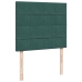 Cama box spring con colchón terciopelo verde oscuro 120x190 cm