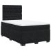 Cama box spring con colchón terciopelo negro 120x190 cm