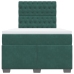 Cama box spring con colchón terciopelo verde oscuro 120x190 cm