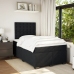 Cama box spring con colchón terciopelo negro 120x200 cm