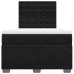 Cama box spring con colchón terciopelo negro 120x200 cm