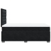 Cama box spring con colchón terciopelo negro 120x200 cm