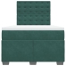 Cama box spring con colchón terciopelo verde oscuro 120x200 cm