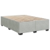 Cama box spring con colchón terciopelo gris claro 140x190 cm