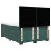 Cama box spring con colchón terciopelo verde oscuro 140x190 cm