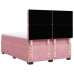 Cama box spring con colchón terciopelo rosa 140x190 cm