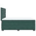 Cama box spring con colchón terciopelo verde oscuro 140x190 cm