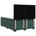 Cama box spring con colchón terciopelo verde oscuro 140x200 cm