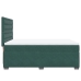 Cama box spring con colchón terciopelo verde oscuro 140x200 cm