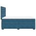 Cama box spring con colchón terciopelo azul 160x200 cm