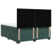 Cama box spring con colchón terciopelo verde oscuro 180x200 cm