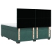 Cama box spring con colchón terciopelo verde oscuro 180x200 cm