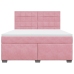 Cama box spring con colchón terciopelo rosa 180x200 cm