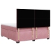 Cama box spring con colchón terciopelo rosa 180x200 cm