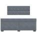 Cama box spring con colchón terciopelo gris oscuro 180x200 cm