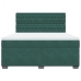 Cama box spring con colchón terciopelo verde oscuro 180x200 cm