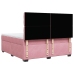 Cama box spring con colchón terciopelo rosa 180x200 cm