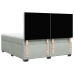 Cama box spring con colchón terciopelo gris claro 180x200 cm