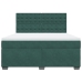 Cama box spring con colchón terciopelo verde oscuro 180x200 cm