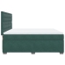 Cama box spring con colchón terciopelo verde oscuro 180x200 cm
