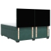 Cama box spring con colchón terciopelo verde oscuro 180x200 cm