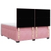 Cama box spring con colchón terciopelo rosa 200x200 cm