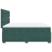 Cama box spring con colchón terciopelo verde oscuro 200x200 cm