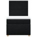 Cama box spring con colchón tela negro 80x200 cm
