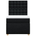 Cama box spring con colchón tela negro 80x200 cm