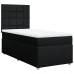 Cama box spring con colchón tela negro 90x190 cm