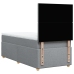 Cama box spring con colchón tela gris claro 90x200 cm
