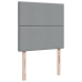 Cama box spring con colchón tela gris claro 90x200 cm