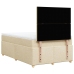 Cama box spring con colchón tela color crema 120x200 cm