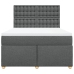 Cama box spring con colchón tela gris oscuro 140x190 cm