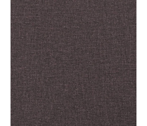 Cama box spring con colchón tela marrón oscuro 160x200 cm