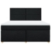 Cama box spring con colchón tela negro 180x200 cm