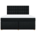 Cama box spring con colchón tela negro 180x200 cm