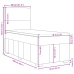 Cama box spring con colchón tela negro 80x200 cm