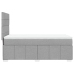Cama box spring con colchón tela gris claro 90x190 cm