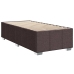 Cama box spring con colchón tela marrón oscuro 90x200 cm