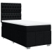Cama box spring con colchón tela negro 100x200 cm