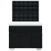 Cama box spring con colchón tela negro 100x200 cm