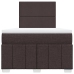 Cama box spring con colchón tela marrón oscuro 120x200 cm