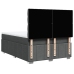 Cama box spring con colchón tela gris oscuro 140x190 cm