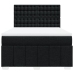 Cama box spring con colchón tela negro 160x200 cm