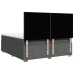 Cama box spring con colchón tela gris oscuro 180x200 cm
