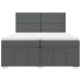 Cama box spring con colchón tela gris oscuro 200x200 cm
