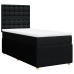 Cama box spring con colchón tela negro 80x200 cm