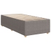 Cama box spring con colchón tela gris taupe 90x190 cm