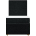 Cama box spring con colchón tela negro 90x200 cm